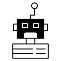 Robot icon design can be used for mobile, ui.