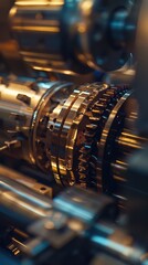 A macro shot of an automated coil winding machine for electronics, illustrating precision in component manufacturing