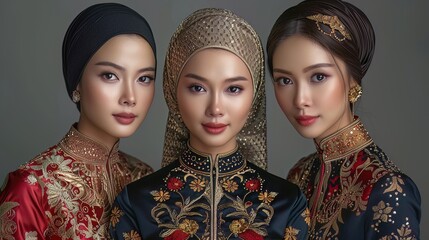 A Malaysian Baju Kurung, with its modest yet intricate designs, embodying the blend of traditional values and modernity