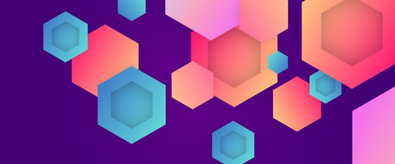 Colorful vector abstract simple minimalist gradient geometric shapes banner. For cover design, book design, poster, cd cover, flyer, website backgrounds or advertising