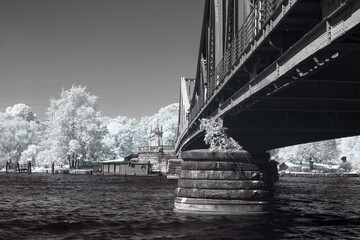 The beauty of the landscape seen through an infrared filter