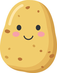 Cute cartoon potato vector character illustration