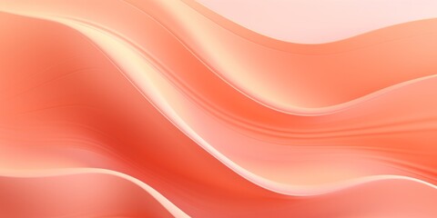 Peach abstract wavy pattern in peach fuzz color, monochrome background with copy space texture for display products blank copyspace for design text 