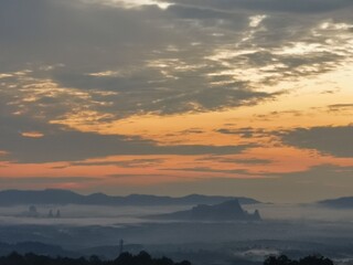 sunrise from hill top