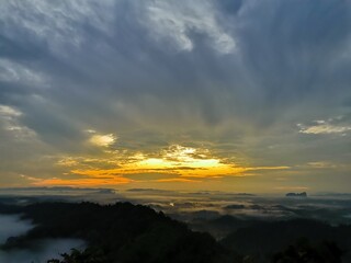 sunrise in the mountains