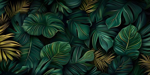 Pattern leaf background green plant tree abstract palm floral wallpaper flower foliage art jungle....