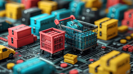A online shopping concept background