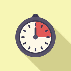 Schedule timer clock icon flat vector. Design event. Research shape