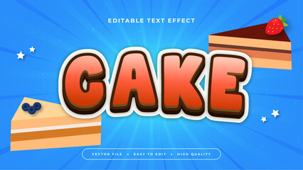 Colorful cake 3d editable text effect - font style
