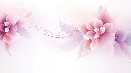Soft gradient background with delicate floral elements