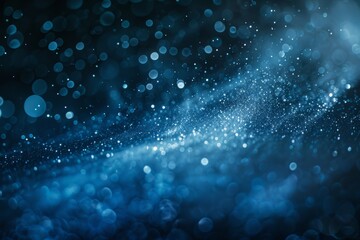 Illustration Abstract wave motion pattern and dynamic mesh line on dark blue background. Modern futuristic design for background or wallpaper. Digital cyberspace, high tech, technology concept