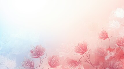 Soft gradient background with delicate floral elements