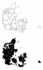 Denmark administrative maps
