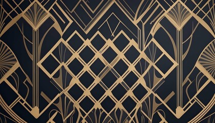 Art deco style patterns featuring geometric shapes upscaled 5