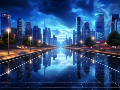 The city of the future is a place where technology and nature coexist in harmony