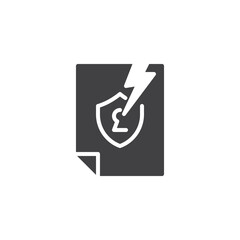 Data breach vector icon