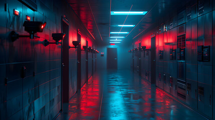 Secure Server Room: Physical Surveillance Ensures Data Protection
