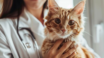 A veterinarian demonstrating proper nutrition and diet recommendations to a pet owner, promoting optimal health and longevity for their pet.