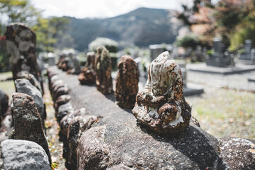 Buddha heads removed historic Japan cemetery 