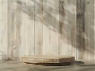 Wooden podium product stand empty display abstract wooden minimal pedestal luxury background
