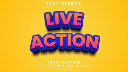 Live action editable text effect	
