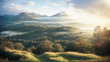 Fototapeta premium landscape with clouds