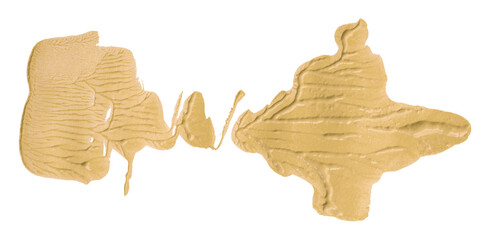 Shiny light brown brush watercolor painting isolated on transparent background. watercolor png