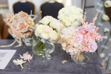 beautiful wedding bouquet for the bride	
