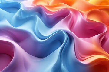 Obraz premium Colorful Abstract Silk Waves