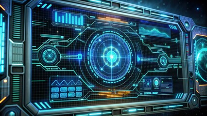 Fototapeta premium concept of internet network interface background