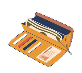 Open Women Wallet, Stylish And Functional, Crafted With Premium Materials, Featuring Ample Compartments For Cards