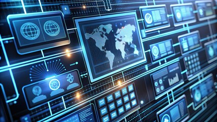 concept of internet network interface background