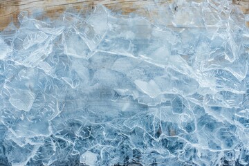 Obraz premium Textured Icy Surface: A Beautiful Frozen Abstract Winterscape