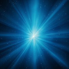 blue starburst rays background