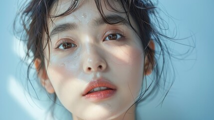 Women with beautiful faces reveal beautiful, radiant skin.