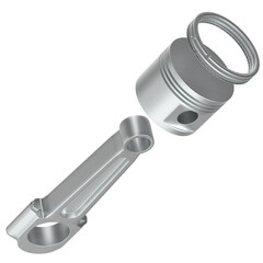 3D rendering illustration of an engine piston