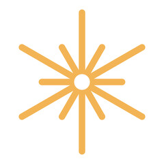 Abstract geometric star line art illustration. Mid Autumn Festival, traditional holiday clip art, card, banner, poster element. Asian style design, isolated vector.