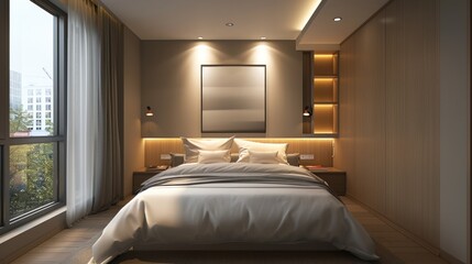 Scandinavian interior design of the modern bedroom