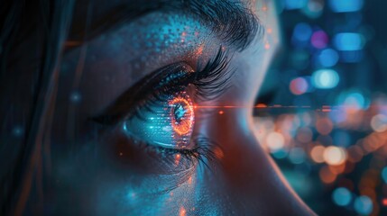 eye of futuristic and innovative imagery AI and automation reshapes the contours of business processes.