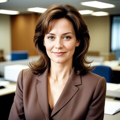 Professional business woman in a corporate office