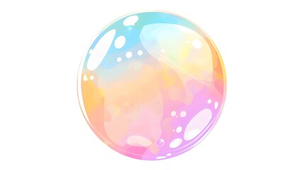 Soft Pastel Bubble Icon for Particle Graphic System