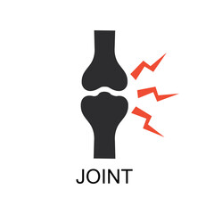 Human knee bone joint vector icon