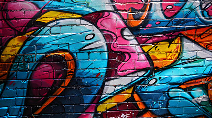 Bold, Vibrant Urban Slang - A Representation of Graffiti Culture and Street Art