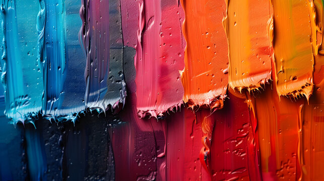 Vibrant Swirls of Oil and Acrylic: A Colorful Abstract Masterpiece