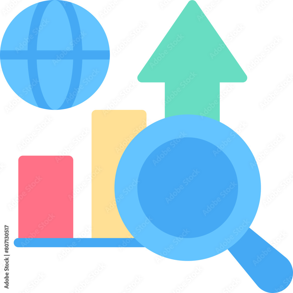 Wall mural analytics icon