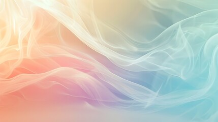 Smooth Pastel Hued Wispy Abstract Background with Ethereal Gradient Effect