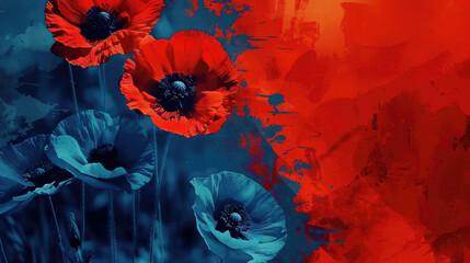 A touching tribute to the nation's heroes, this greeting card background honors Veterans Day and Memorial Day with patriotic themes and ample copy space.