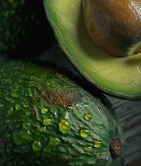 Close-up of ripe avocados