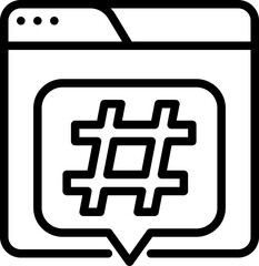 Web hastag icon