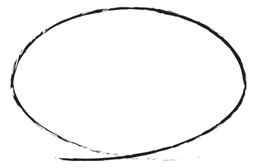 Oval handdraw png transparent background